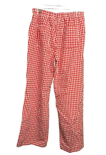 Pretty Garbage Red Gingham Wide leg Pants Size L