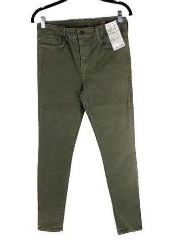 Kill City Womens Hi Wire High Skinny Jeans Olive Green Punk Rock Goth 29