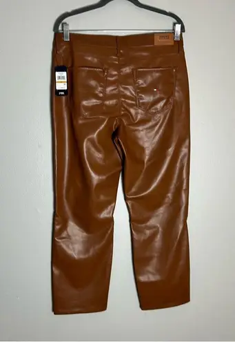 Tommy Hilfiger NWT Tommy Jeans  Brown Faux Leather Dickinson Pants Size 29