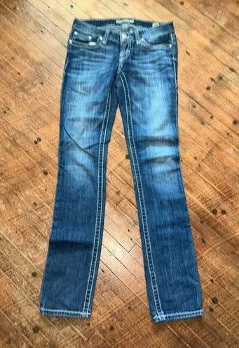 BKE distressed Stella stretch 28x33.5 stretch bootcut jeans