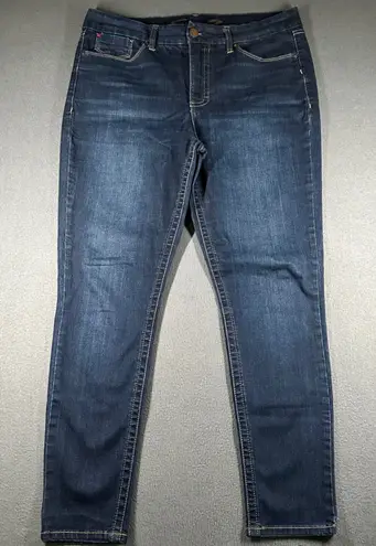 Seven7 High Rise Skinny Jeans Womens 16 Dark Wash Denim Blue Jeans