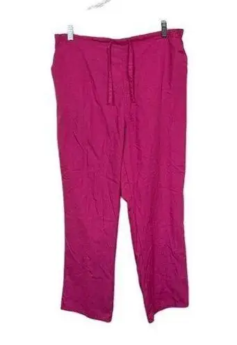 Southern Scrubs Pink Pants Elastic Waist Straight Leg Large Veterinary Hospital