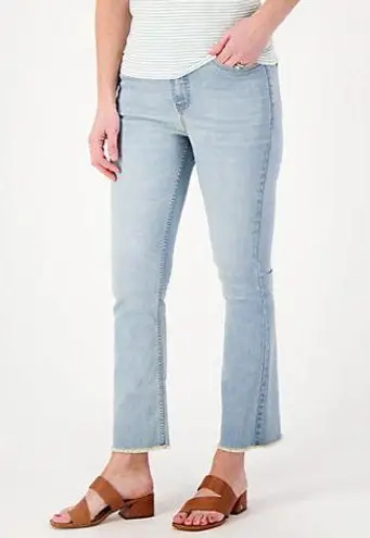 Candace Cameron Bure Flare Jeans Sz 10 Pacific Light Wash QVC ASOT Reg $100.75 Description A must - Image 3