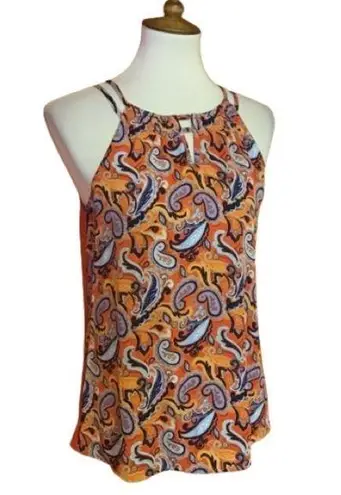 Market & Spruce Bright paisley tank top