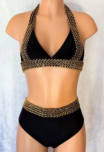 Boutique Black & Gold, Halter, Bikini Set