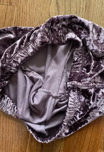 Popular 21 dolls kill purple velour velvet crushed lounge low rise shorts