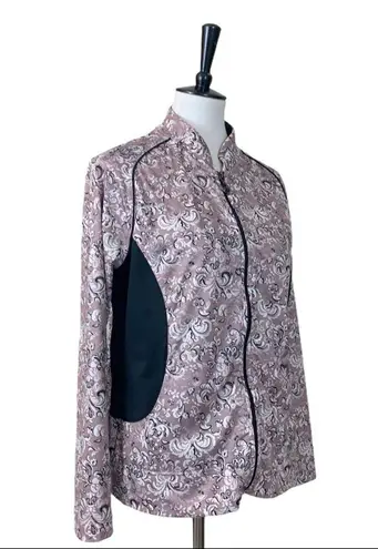 Soma Women's Jacket Purple Black Zip Track Athletic Athleisure Size Medium