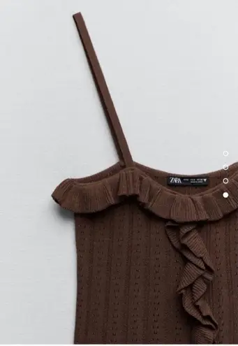 ZARA  knit set in brown, top and bottom NWT