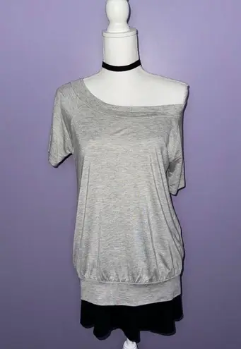 Cherish NEW Grey Off the Shoulder Top