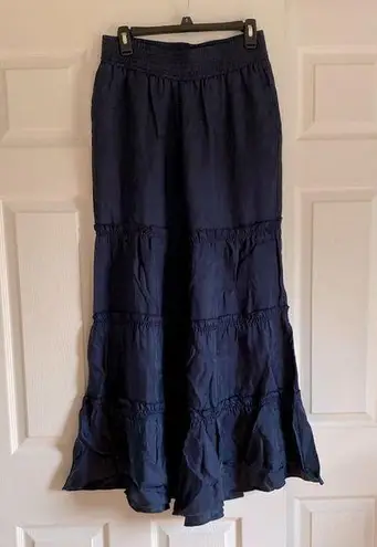 Cinq à Sept Cinq a sept size small dark navy blue palazzo wide leg tiered pants