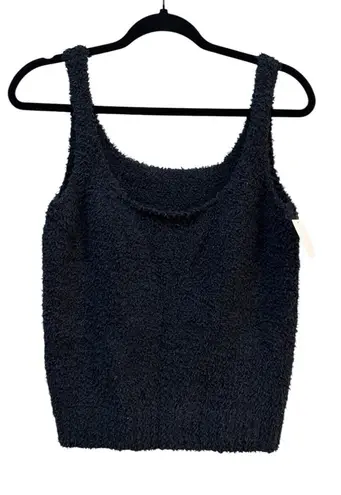 SKIMS Cozy Knit Tank Black fuzzy soft onyx lounge Y2K 90s sz 2X/3X