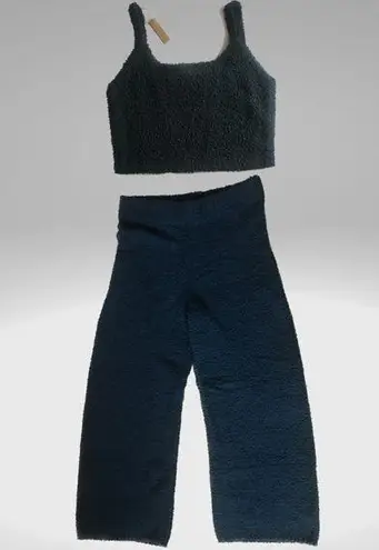 SKIMS NTW Cozy Knit Lounge Set in Onyx black