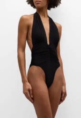 Norma Kamali halter neck Low Back swimsuit, Black, Large, BRAND NEW, $160