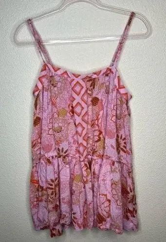 Free People Get A Clue Mini Dress in Wisteria Combo Pink Size Medium