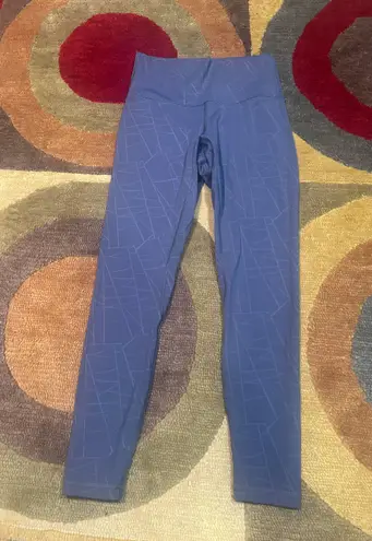 Athlete Body Blue Print Pattern Butter Soft Athletic Workout Yoga Leggings XS