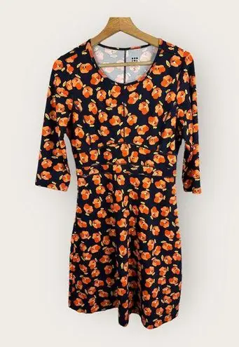 Title Nine Womens size Small Dream Retro 50s Floral 3/4 Sleeve Athleisure Dress