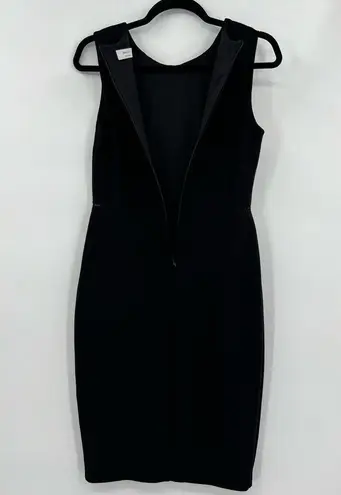 Bailey44 Sheath Midi Dress Sleeveless Cut Outs Zipper Lined Black Size Medium