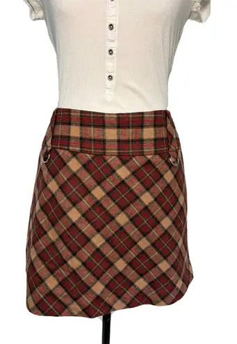 Exact Change Mini Skirt | Plaid Wool Blend Y2K