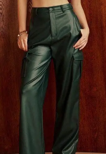 Cider FAUX LEATHER POCKET TROUSERS