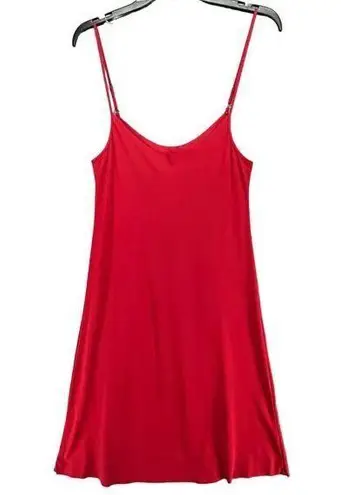 Commando  Tailored Slip Dress Womens M/L Red Adjustable Straps Classic Stretch