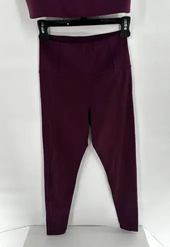 Girlfriend Collective Sz S Set Paloma Bra Compressive Legging High Rise Plum