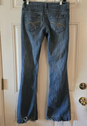 Vanity Jeans Y2K Flare Leg Size 27x35 (Actual 30x34) Low Rise BellBottom Denim Blue