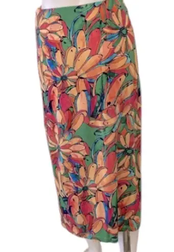 Farm Rio Getaway Midi Skirt size M Pink Size M