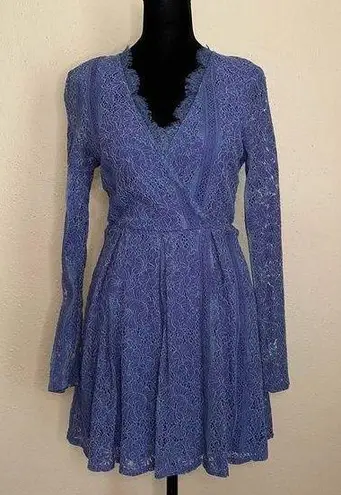 Xtraordinary Navy Blue Lace Long Sleeve Mini Dress size S