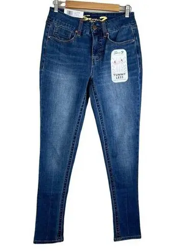 Seven7 Shelby tummyless high rise skinny medium wash blue denim jeans size 4 NEW