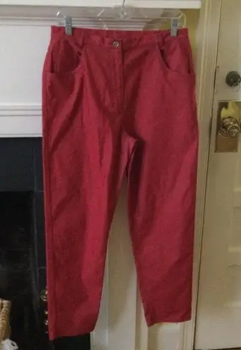 Doncaster Red Jeans Stretch Denim Pants Chambray - Size 12 Petite