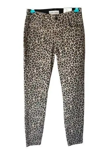 Knox Rose NWT!  Leopard Print Mid-Rise Ankle Skinny Jean Size 2 - Image 1