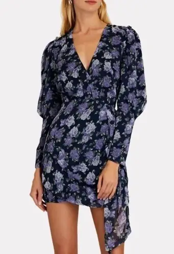 Saylor Merritt Floral Long Sleeve Minidress in Multi Size Small