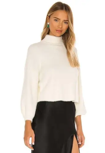 Michelle Mason  Turtleneck Sweater in Ivory Small New Womens Knit Top