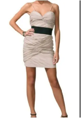 Foley + Corrina Women’s Strappy Rouched Tan Party Dress Sz Small NWT prom party