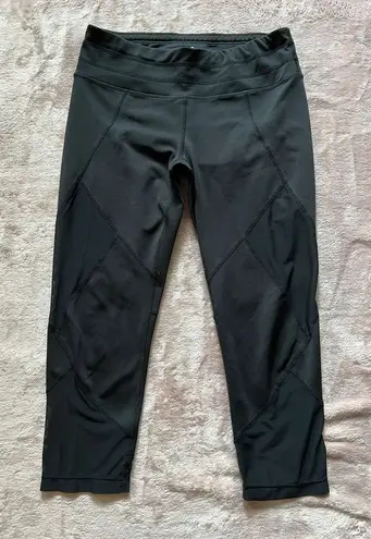 Athleta  Aura‎ Sonar Women's Capri Mesh Legging Black Size Small