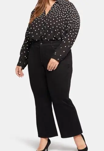 NYDJ  Waist Match Black Relaxed Flare Jeans Size L 14-16 NWT