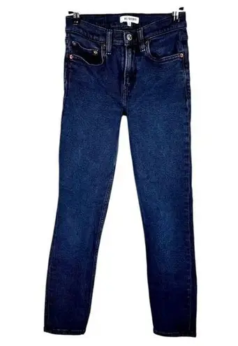 RE/DONE High Rise Skinny Jeans - Size 24 Jet Blue Black Minimalist Chic