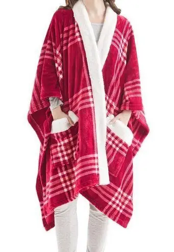 Charter Club ๐บ Cozy Plush Wrap 50 x 70 Garnet Plaid Throw ๐บ