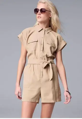 NWT $74 • Vera Wang • Romper • XXL • Tan