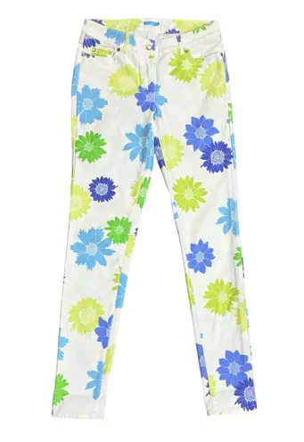 J. McLaughlin Lexi Jeans White Floral Print Jeans Size 2 RARE
