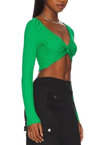 superdown  Courtney Knot Sweater in Green