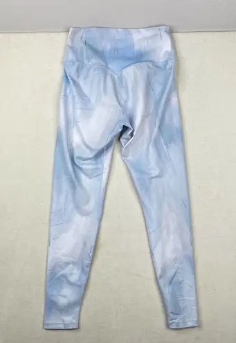 Buffbunny Light Blue White Sky Cloud Print High-Rise 7/8 Legging Super Stretch S