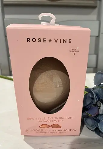 New in box Rose + Vine Adhesive Bra Extra Support Self
