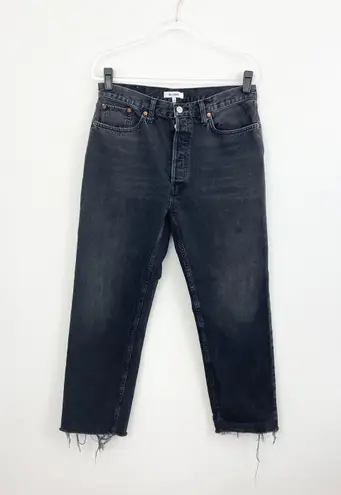 RE/DONE Redone Aged Black High-Rise Stove Pipe Jeans