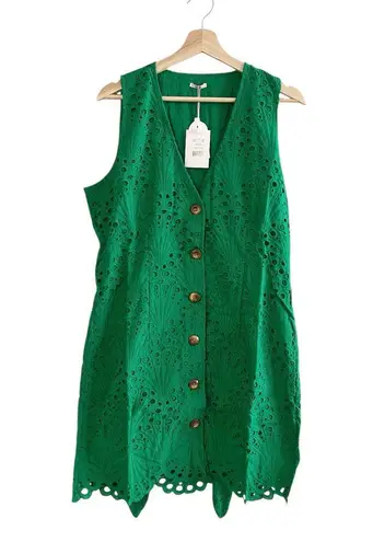 ANDIE The Navarino Dress in Eyelet Emerald Green XL NWT