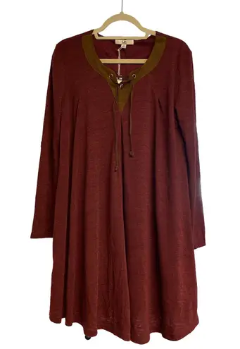 YA Los Angeles Ya Los Angelos dress swing style long sleeve size large NWT