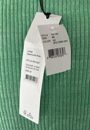 Polo New REMAIN Bastina Knit Long Sleeve Top, RM1327 Green Size 42 New w/Tag