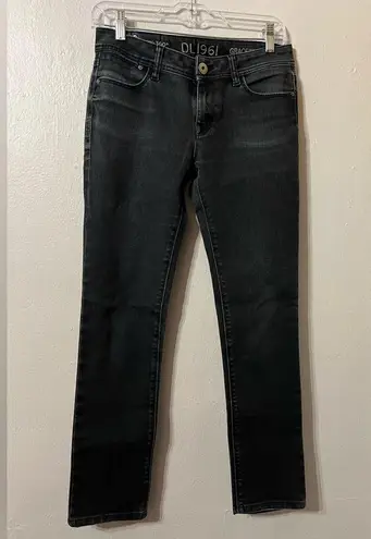 DL1961 Grace High Rise Straight Leg Jeans black wash Sz 27