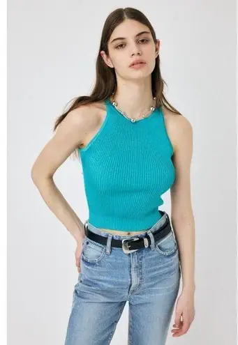 Moussy Glitter Knit Cami Green Size undefined