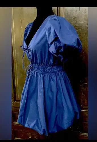 Cheeky Bliss In The Beginning Navy puff dress - Size Medium